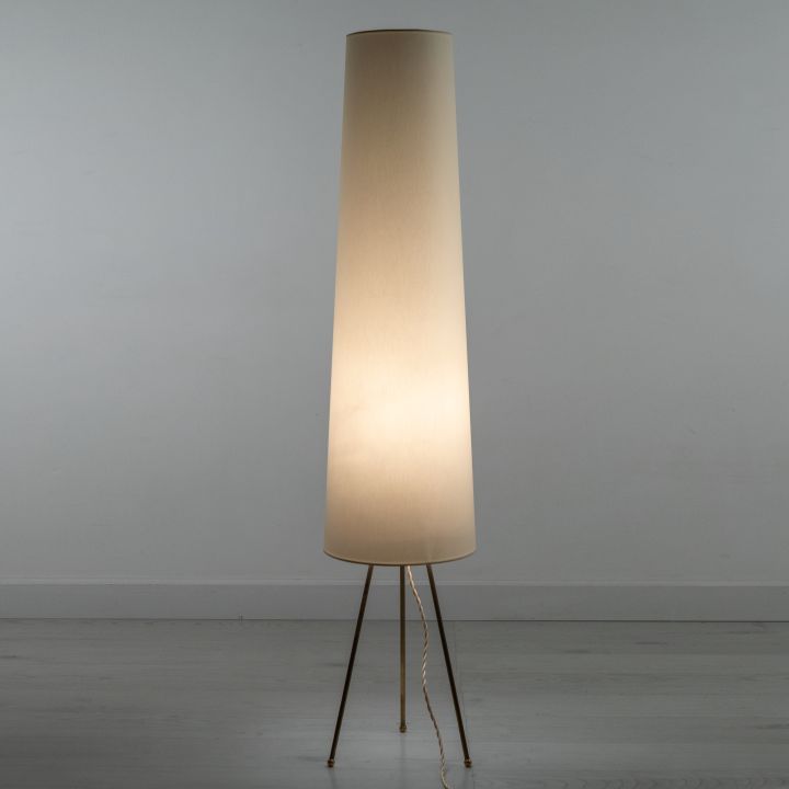 Торшер, белый хлопок